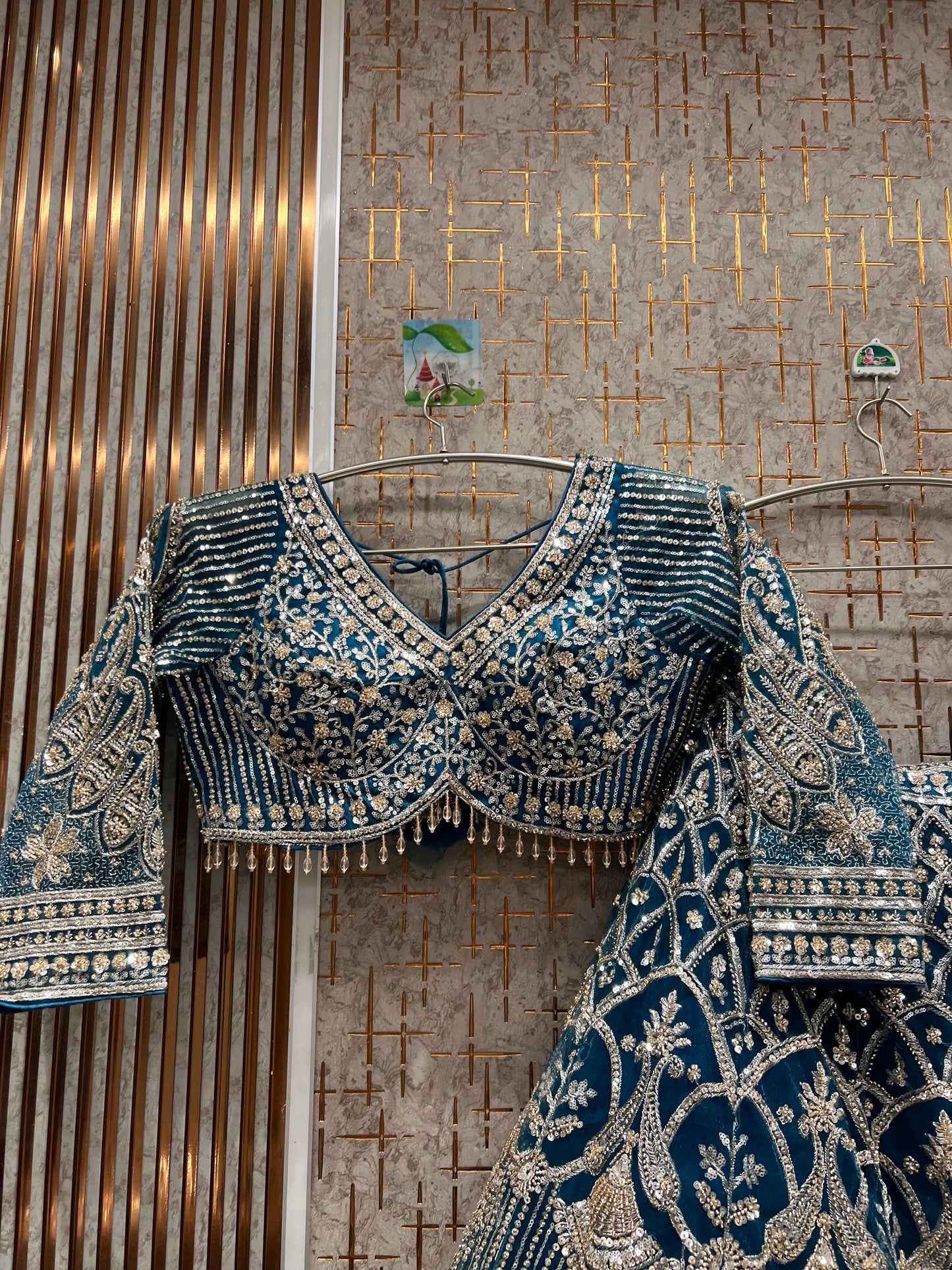 Attractive Hot pink Crop Top Lehenga