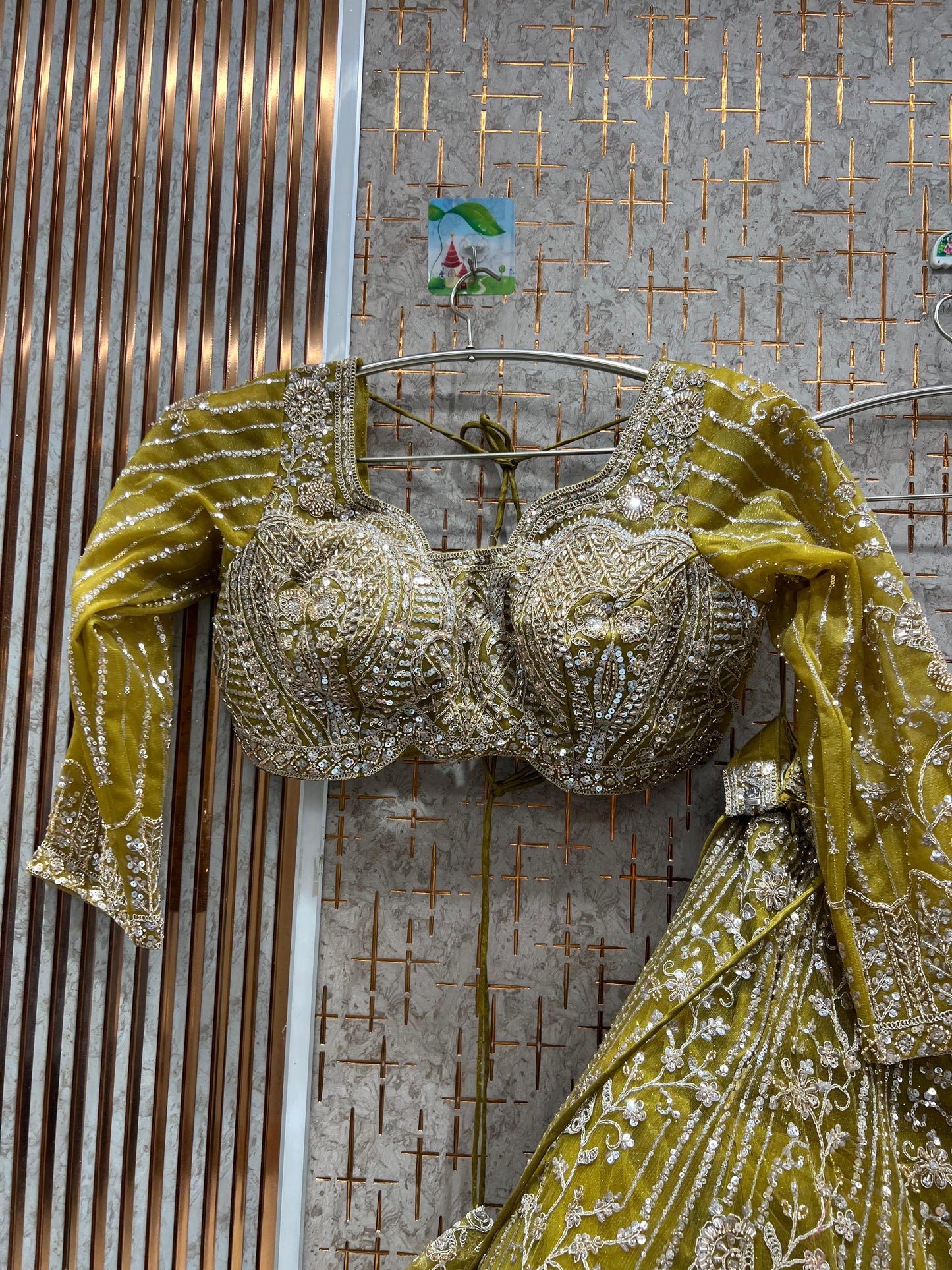 Eye catching lavender Crop Top Lehenga