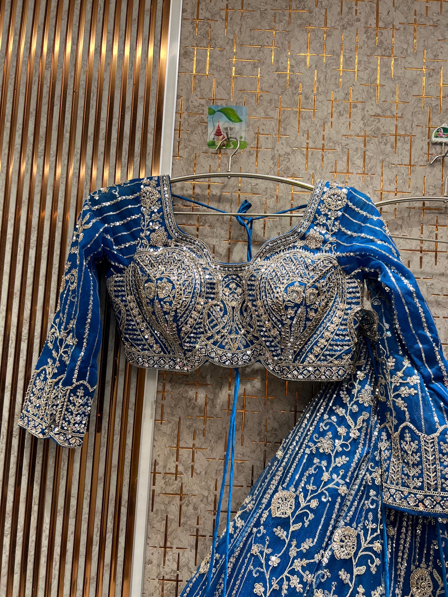 Pleasing green Crop Top Lehenga