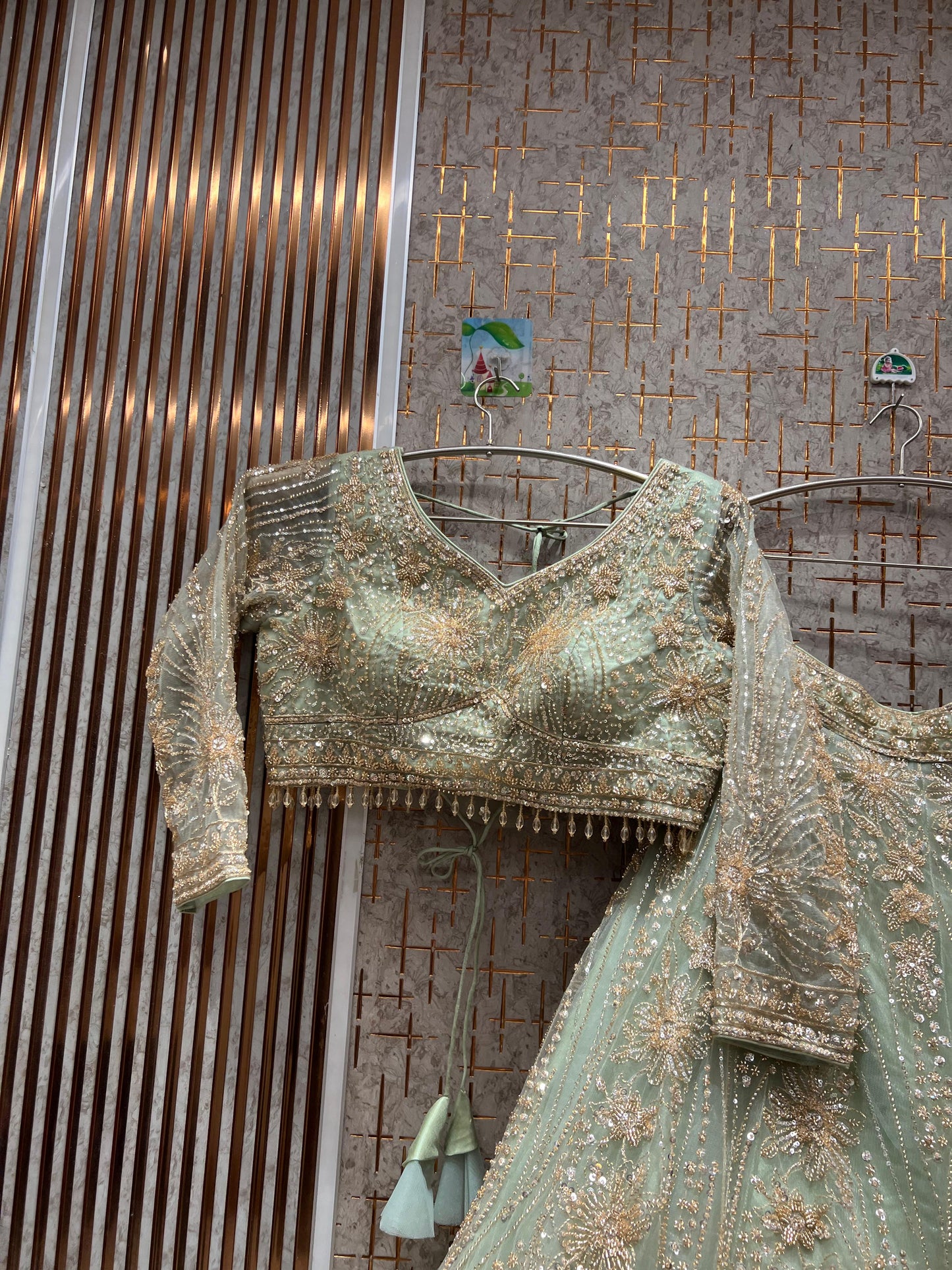 Fabulous Yellow Crop Top lehenga