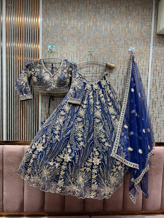 Awesome red Crop Top lehenga