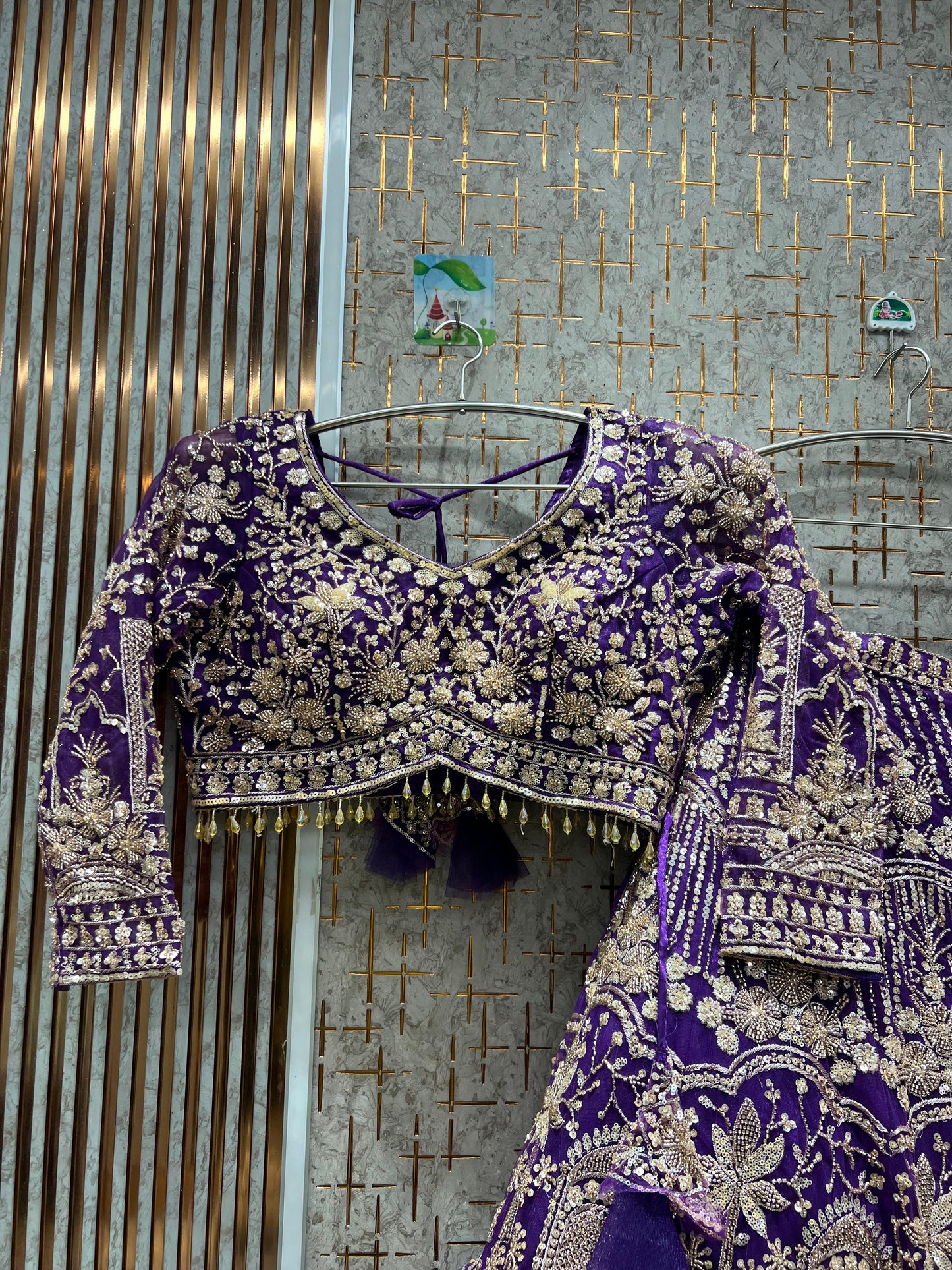 Khoobsurat pista green Crop Top Lehenga