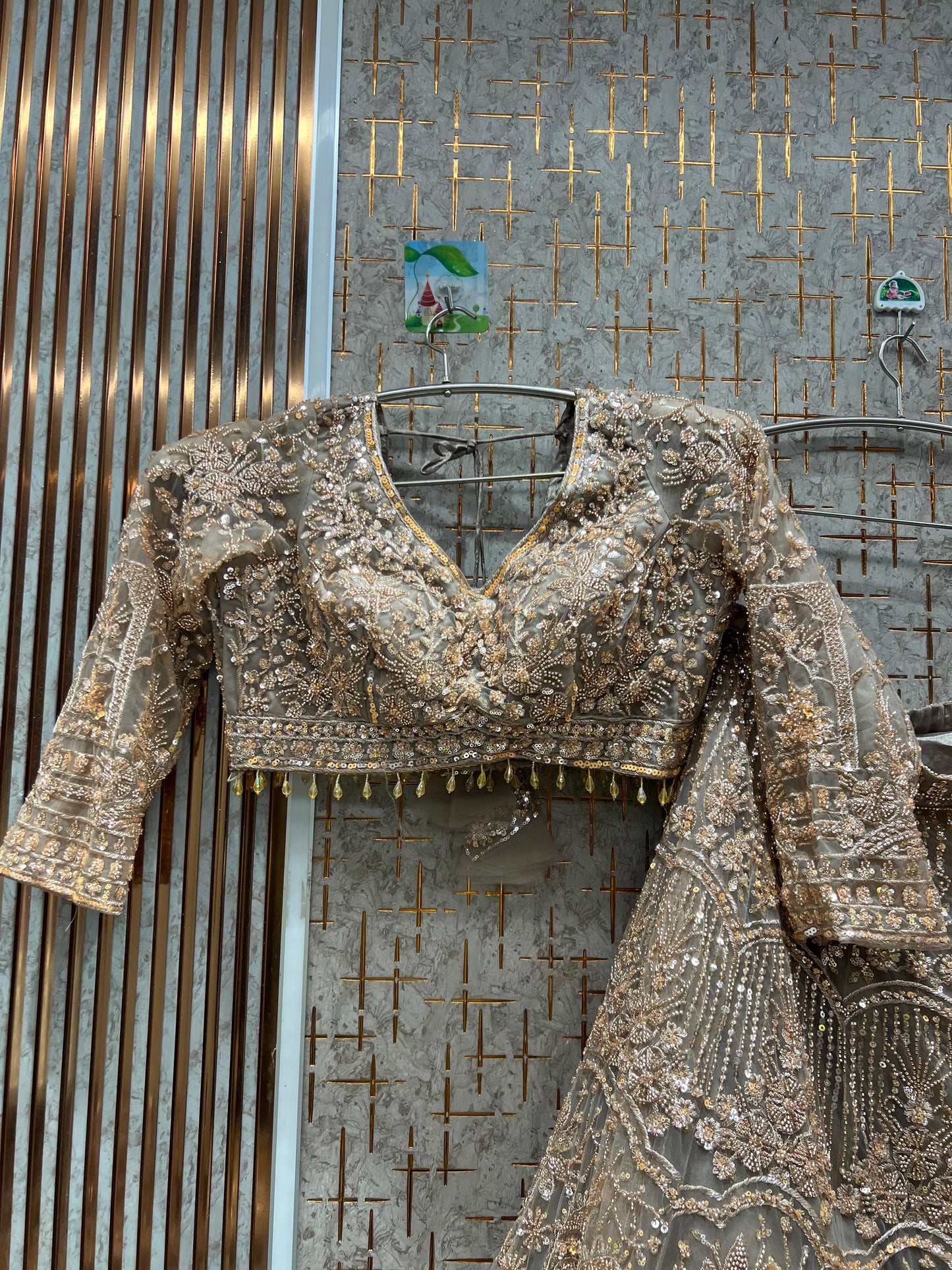 Lavishing Blue Crop Top Lehenga