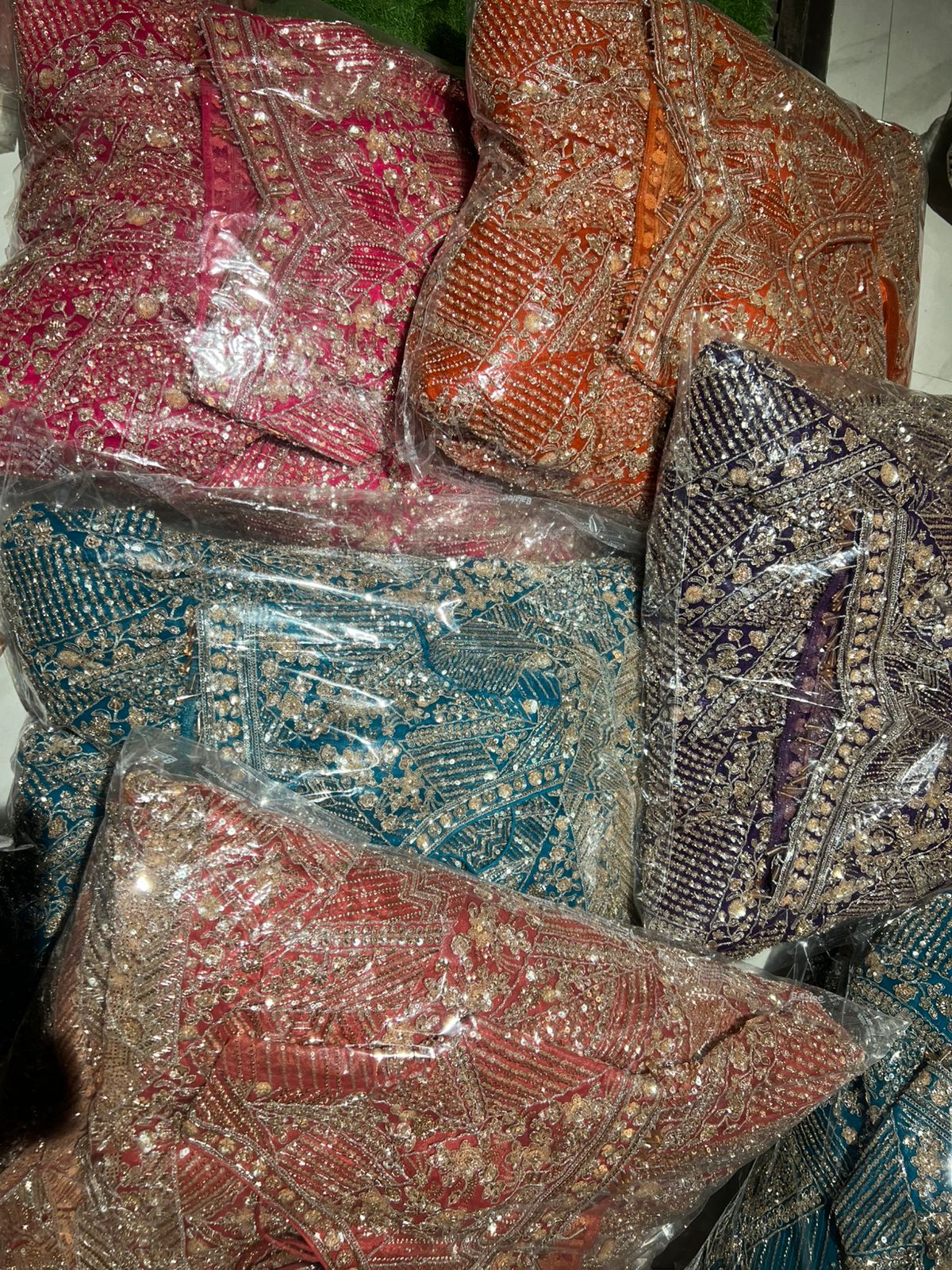 Delightful Orange Crop Top Lehenga