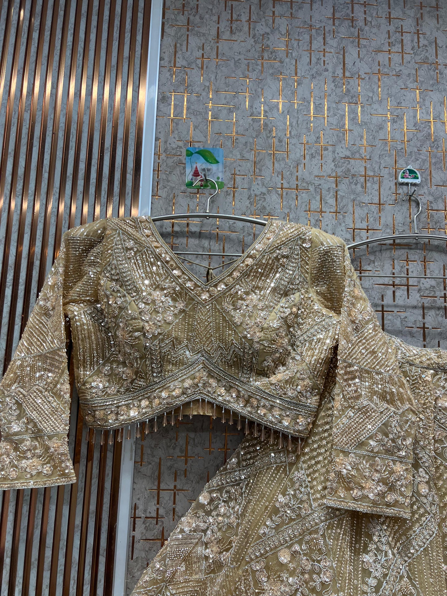 Fantastic Sky blue Crop Top Lehenga