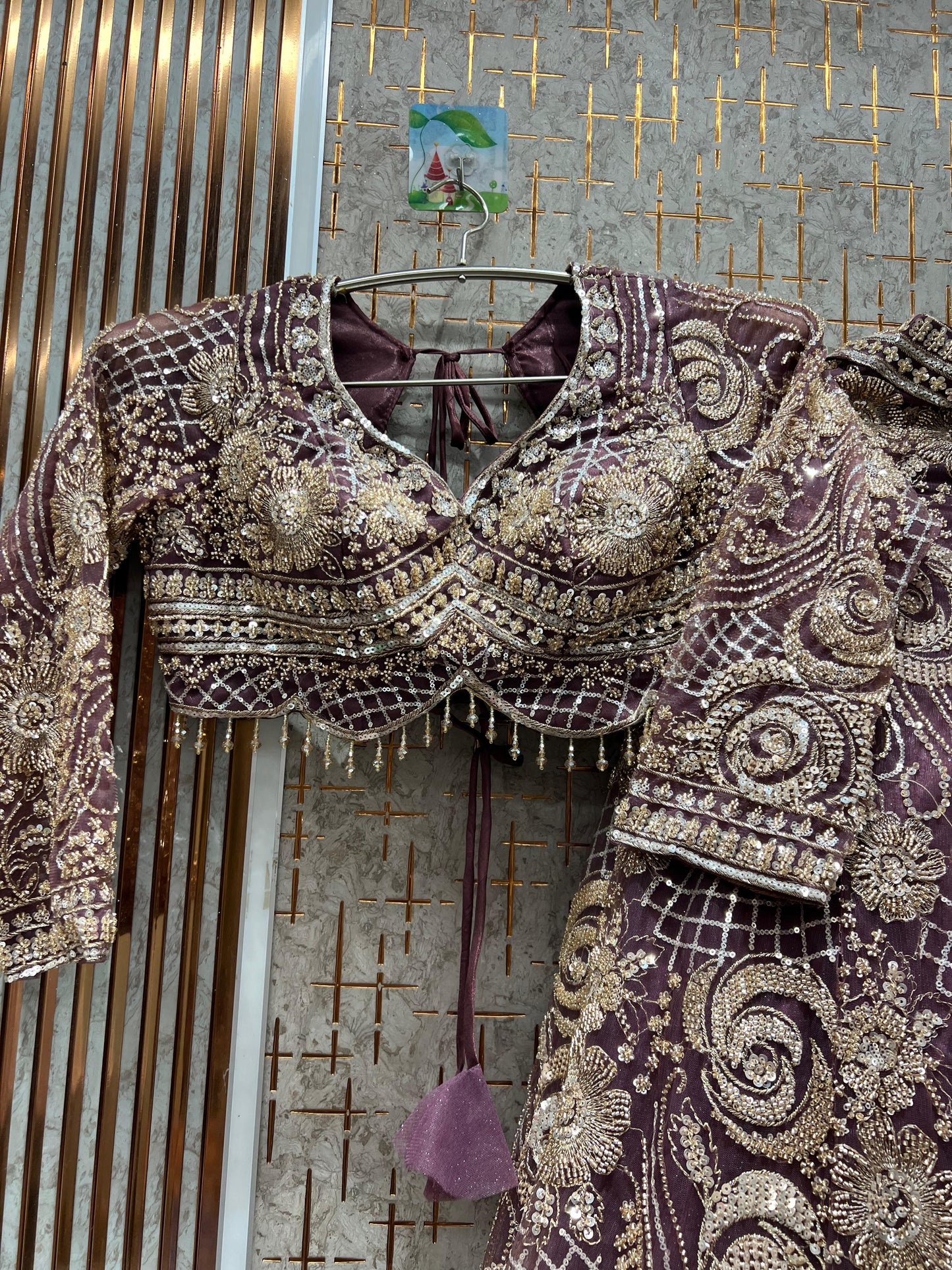 Gorgeous golden Crop Top Lehenga