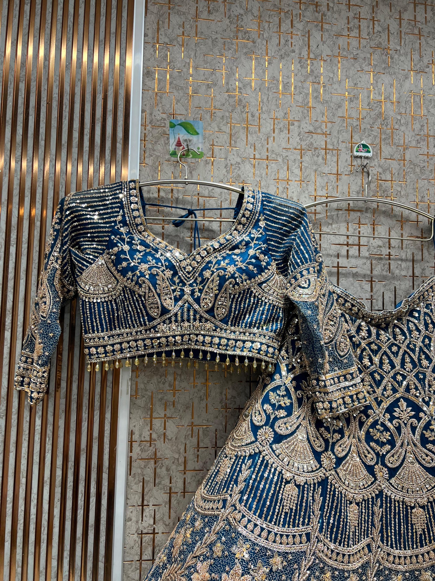 Embellished purple Crop Top Lehenga