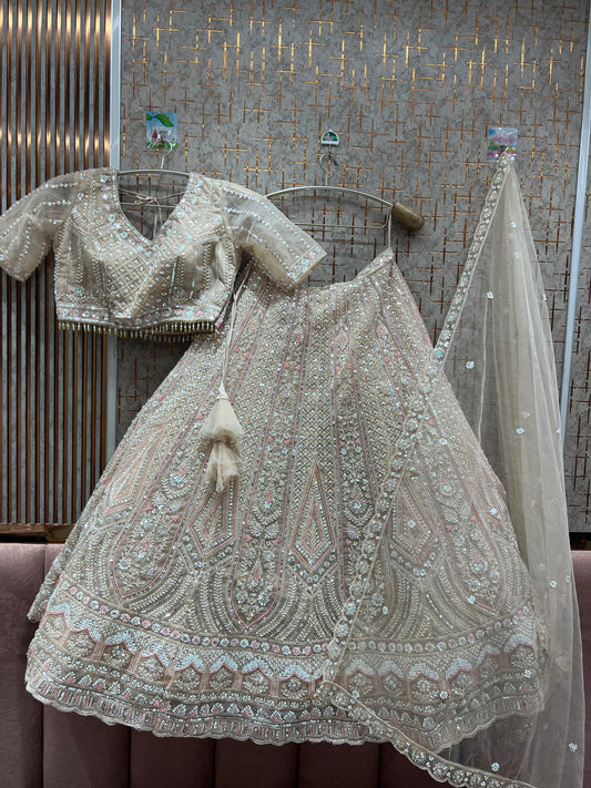 Awesome peach Crop Top Lehenga