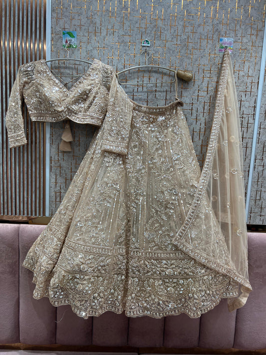 Fabulous golden Crop Top Lehenga