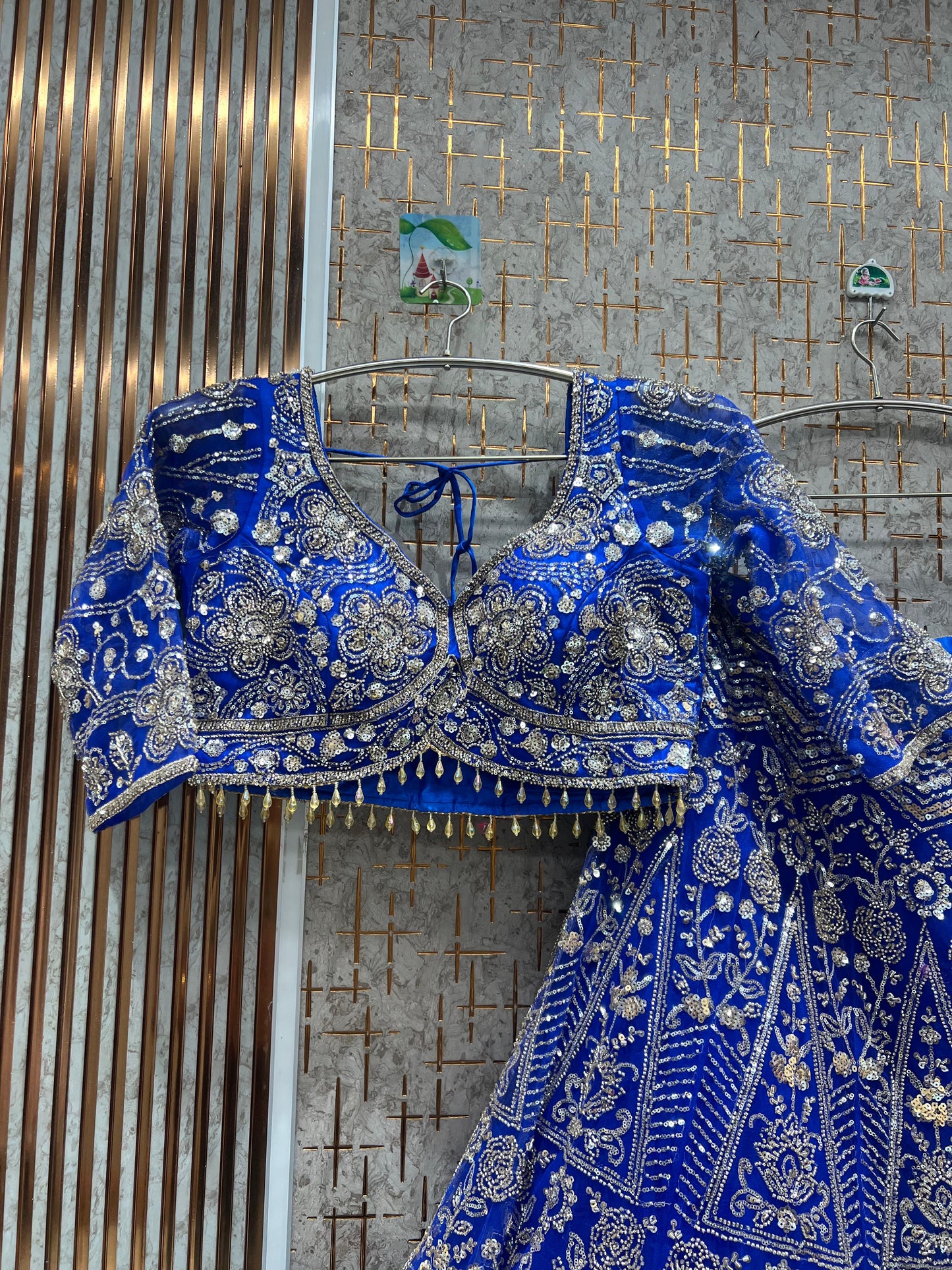 Pleasing purple Crop Top Lehenga