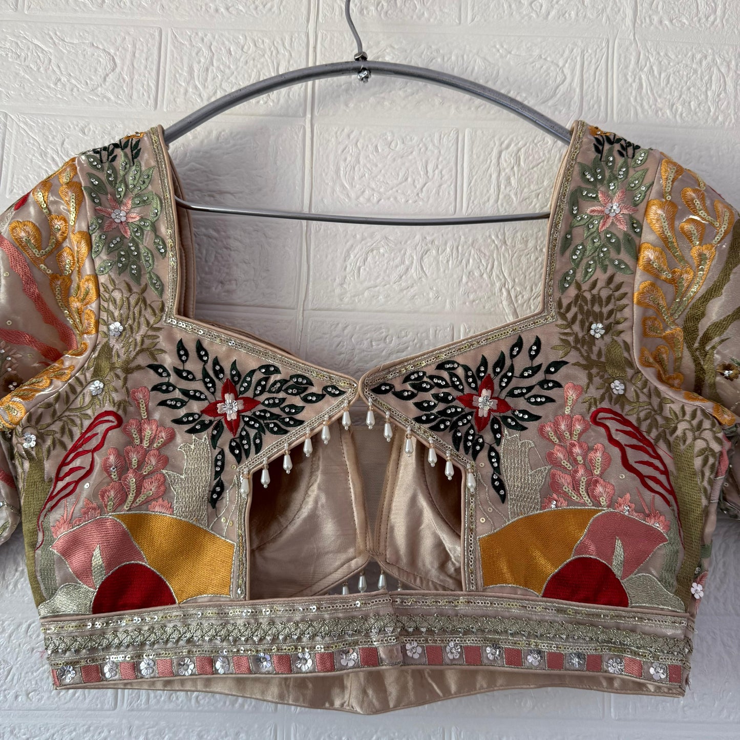 Beautiful Pista green pink Crop Top lehenga