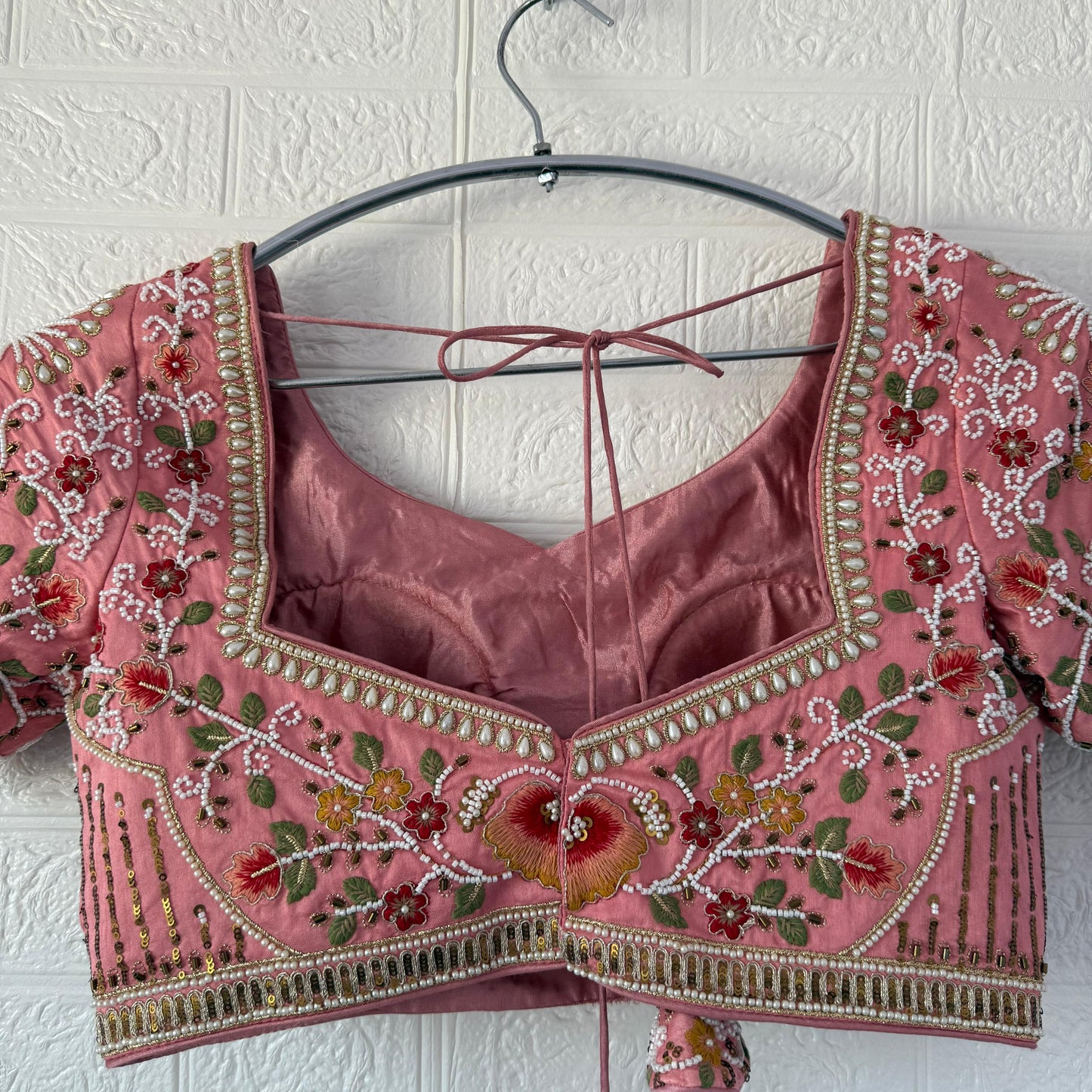 Khoobsurat pink green Crop Top lehenga