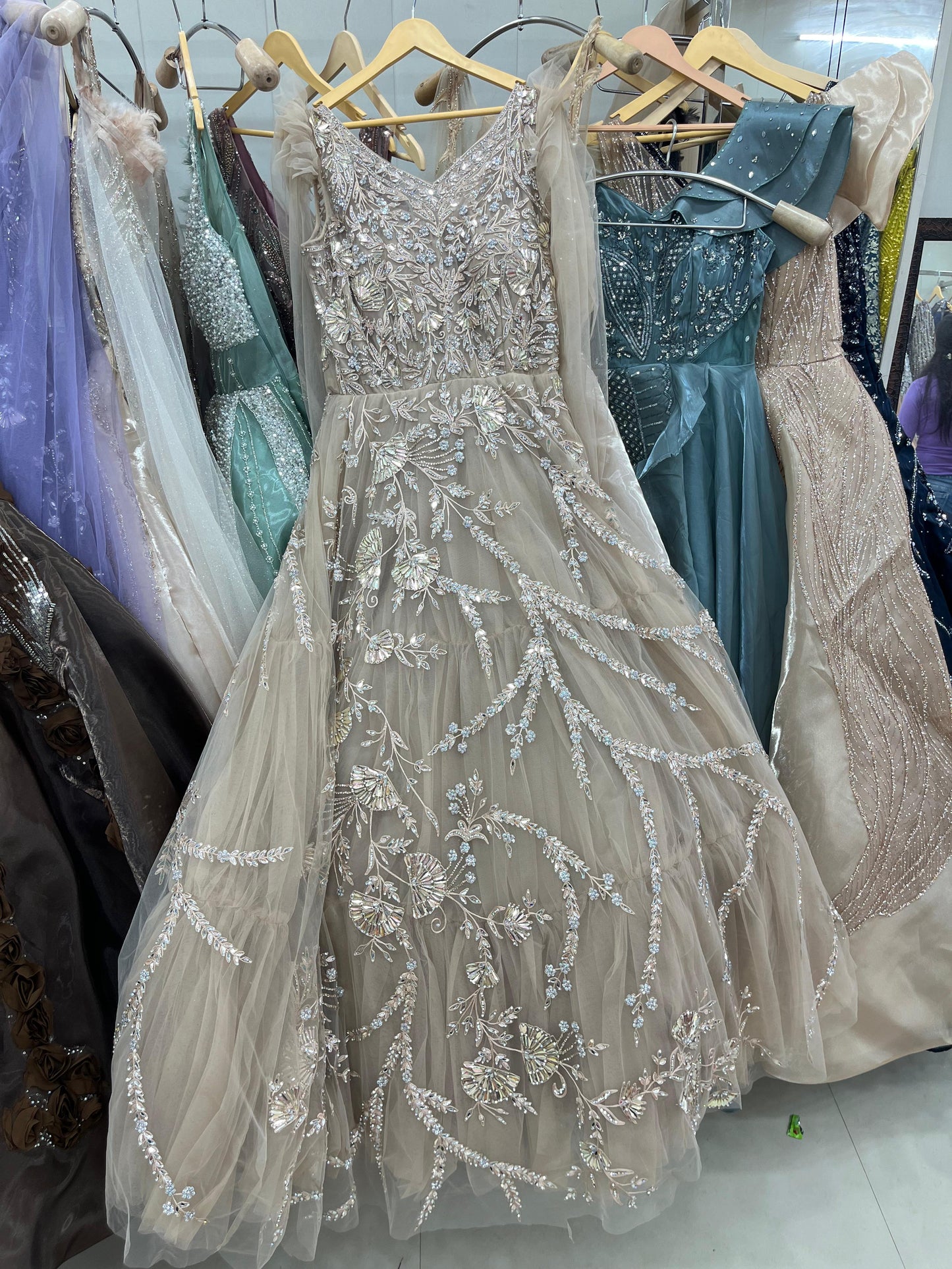 Awesome golden Beige gown