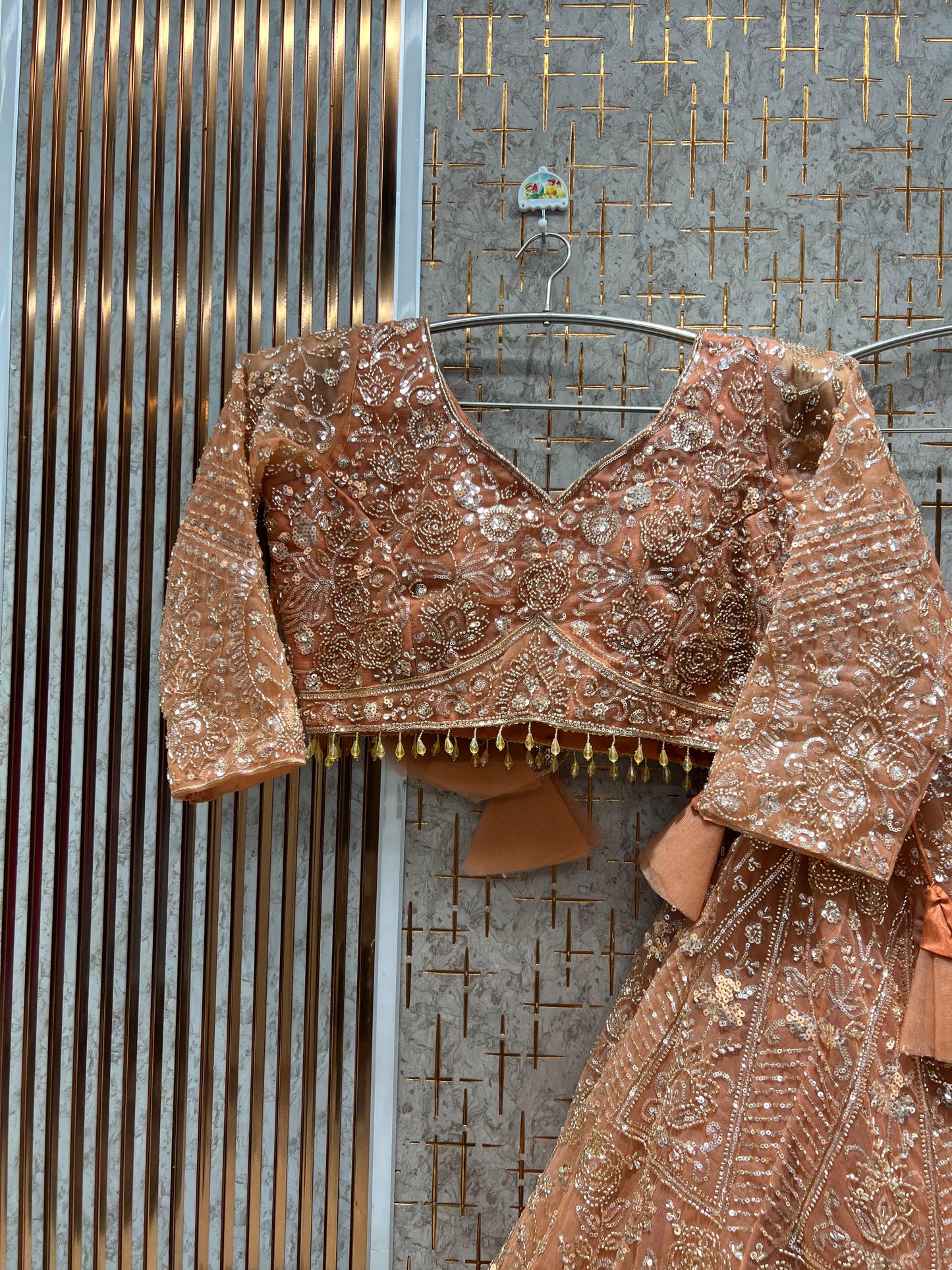 Pleasing White Crop Top Lehenga