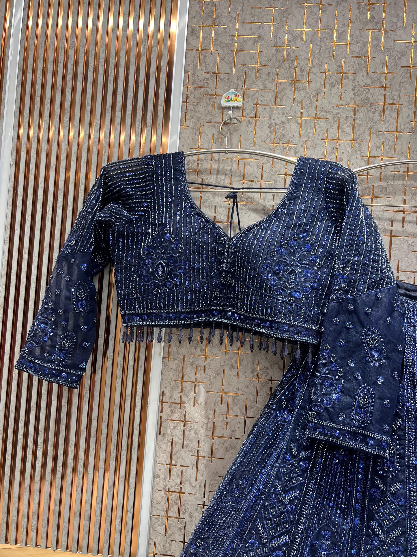 Awesome Baby pink monotone Crop Top Lehenga