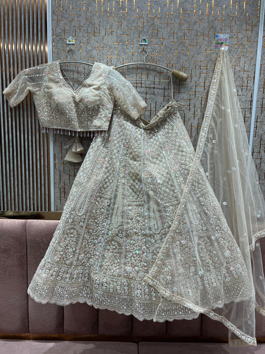 Gorgeous peach Crop Top Lehenga