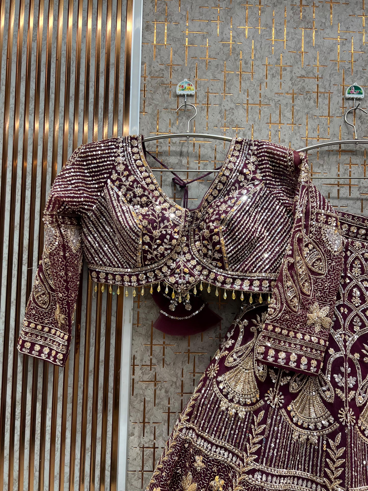 Good looking Baby pink Crop Top Lehenga