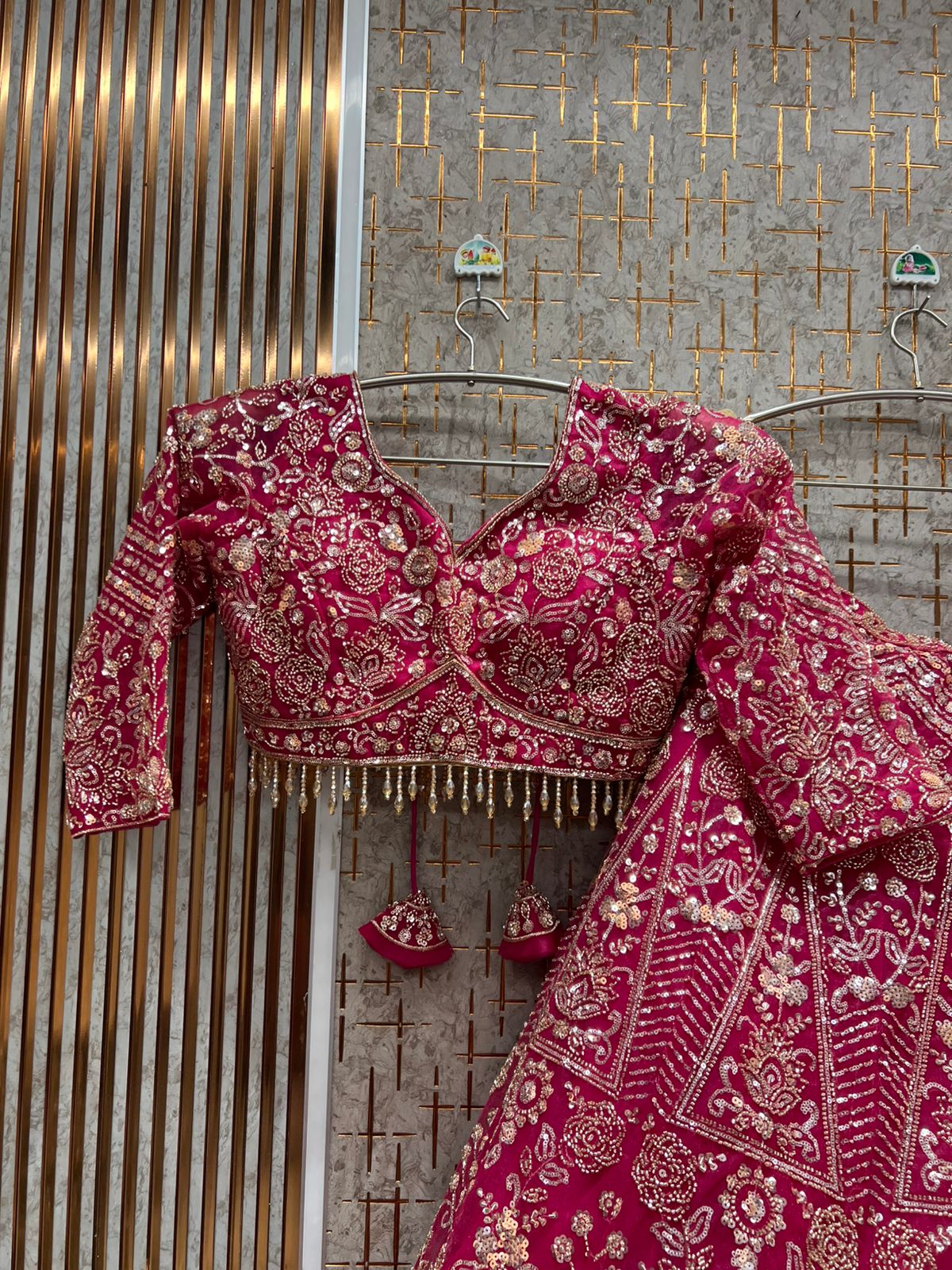 Charming green Crop Top Lehenga