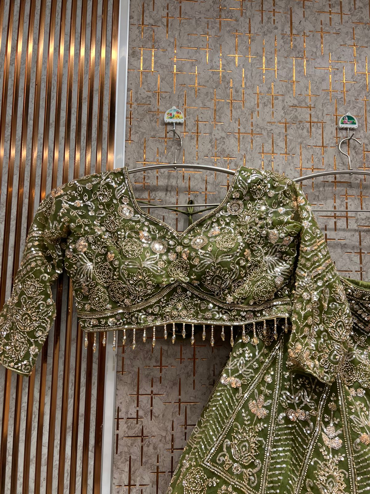 Eye catching Sky blue Crop Top Lehenga