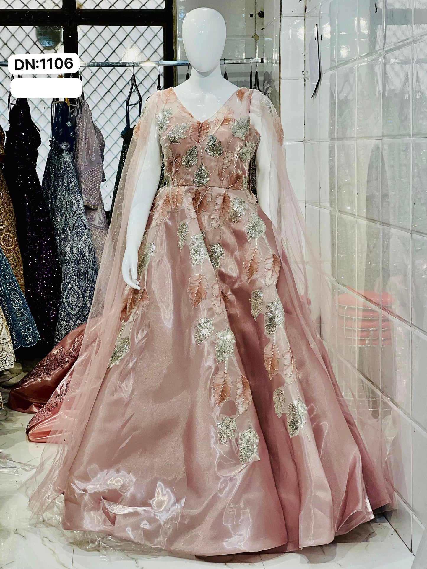 Designer pink ball gown