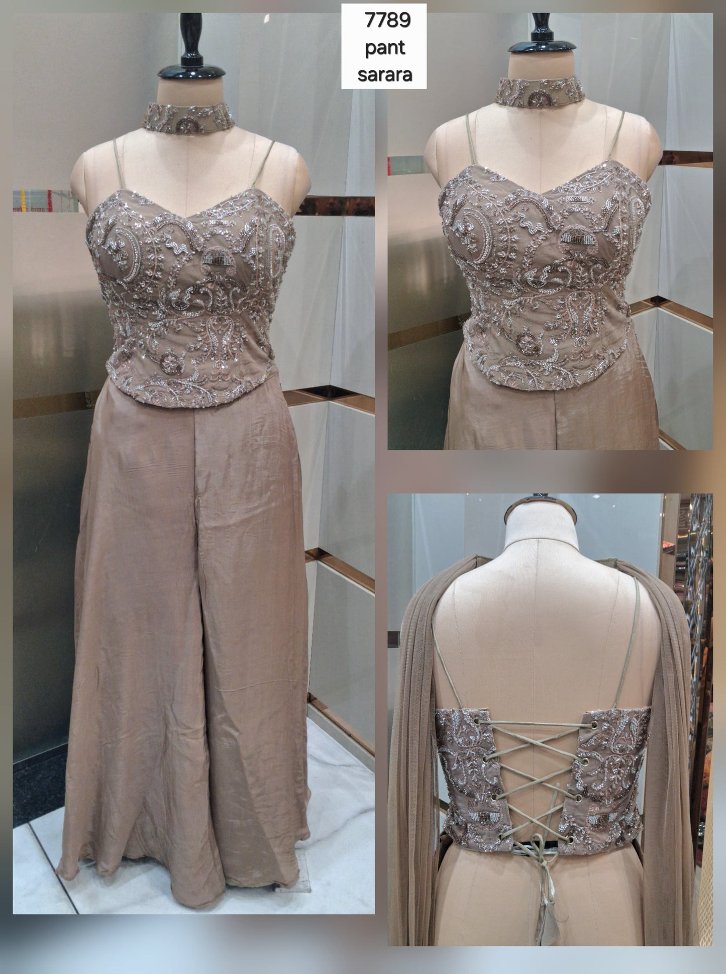 Eye Catching Dark peach Shrug suit dress material