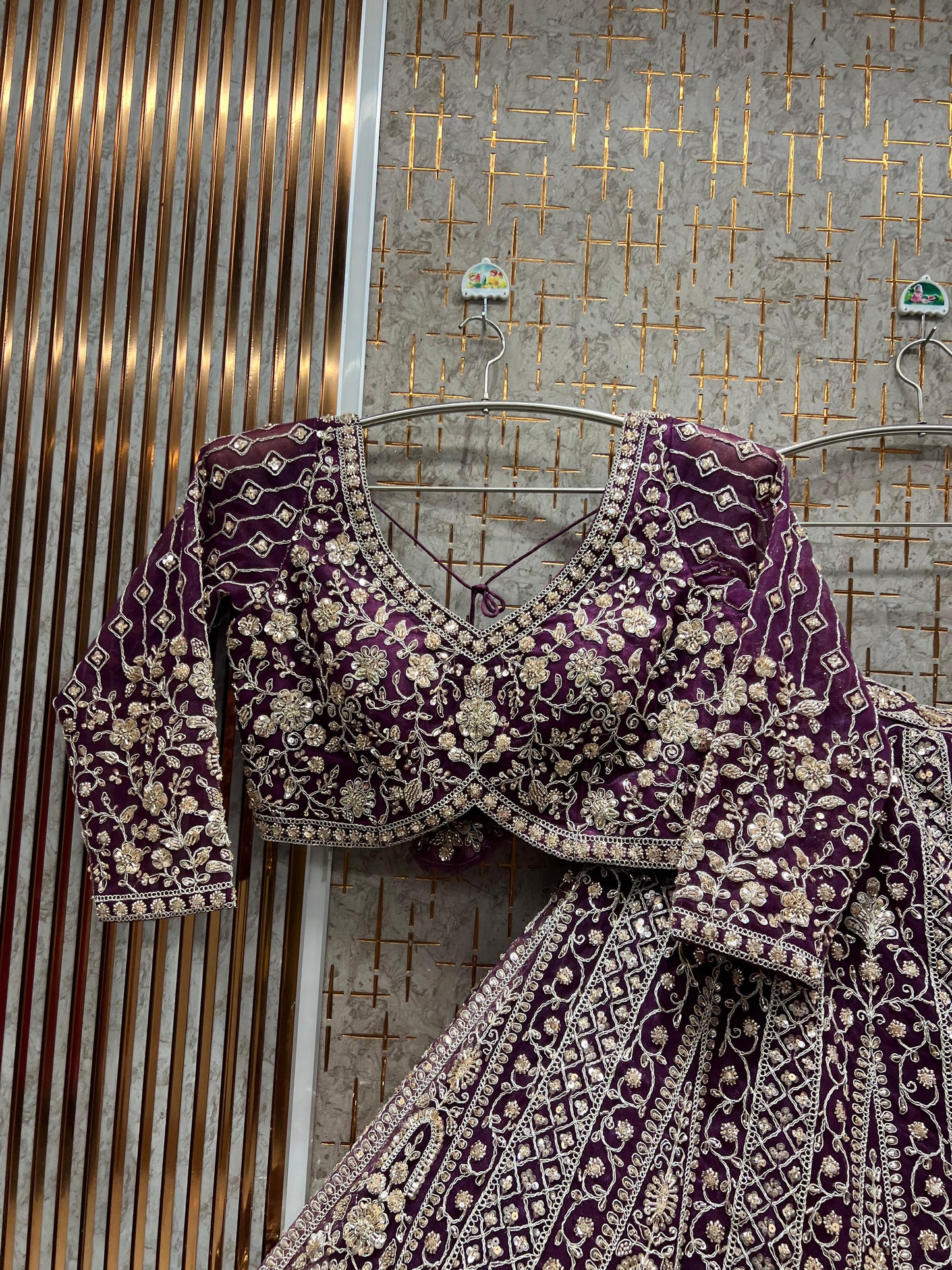 Beautiful Red crop top Lehenga