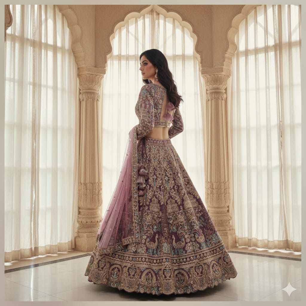 Elegant Baby pink Ready to wear Crop Top Lehenga