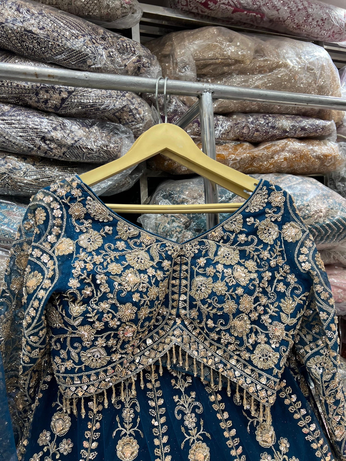 Gorgeous Mustard Golden Crop Top Lehenga