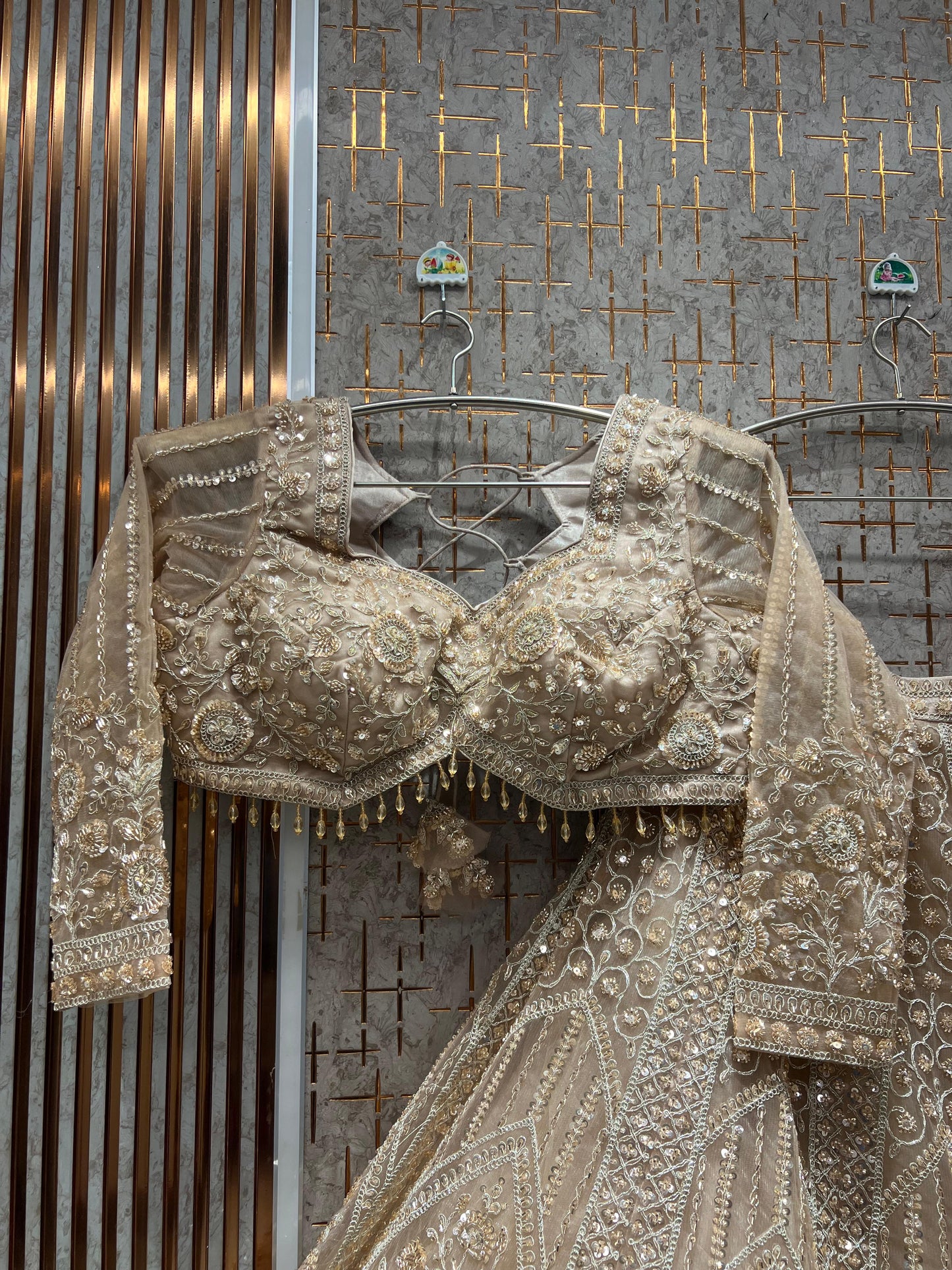 Eye Catching Sky blue Crop Top Lehenga