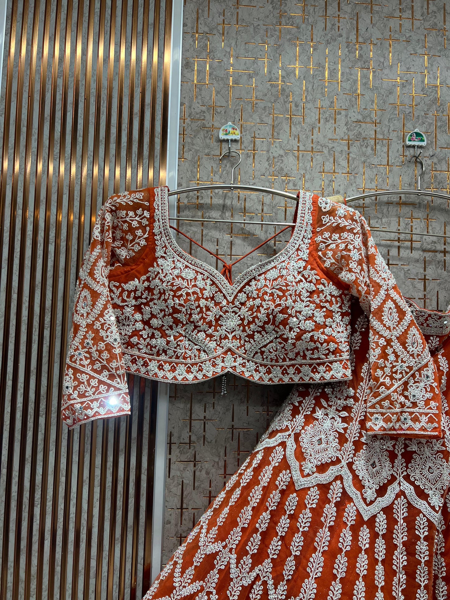 Elegant purple Crop Top Lehenga