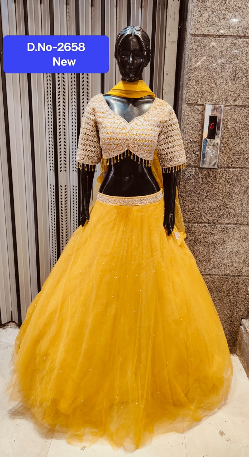 Fabulous yellow haldi mehendi Crop Top Lehenga