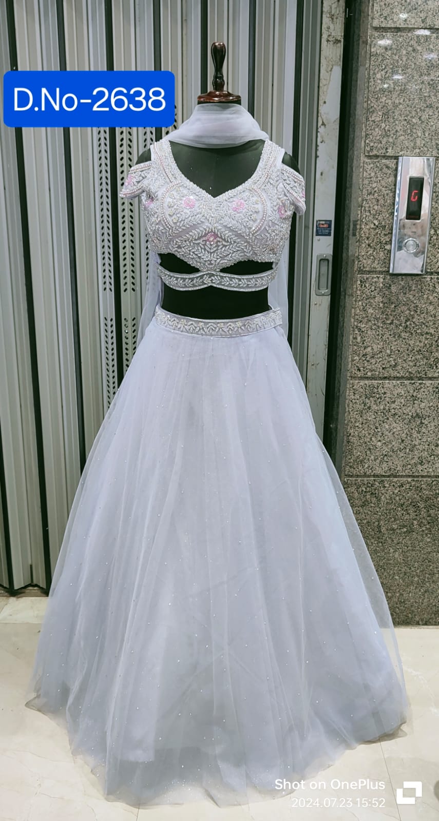 Stunning light lilac Crop Top Lehenga