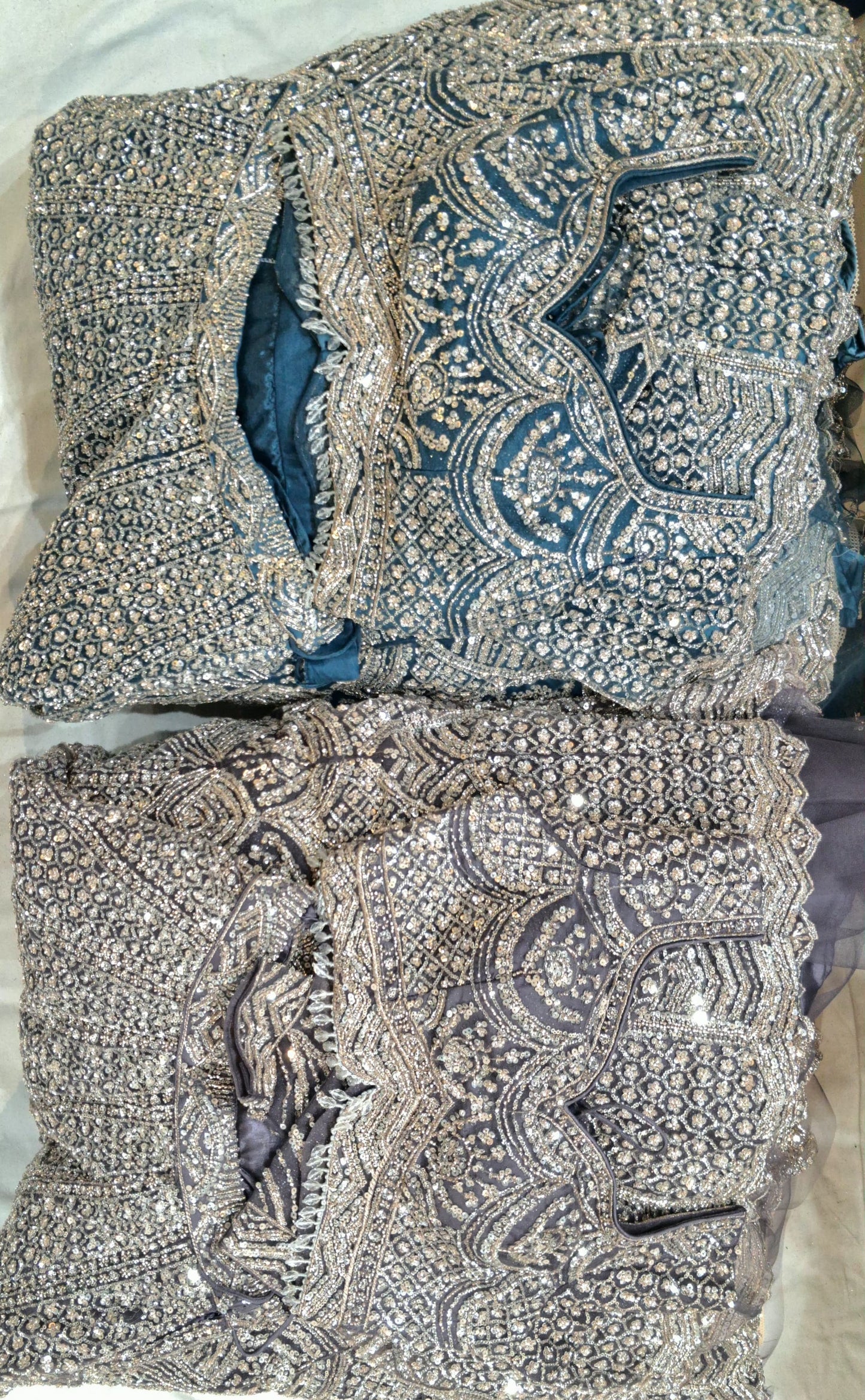 Engaging purple Lavender Ready to wear Crop Top Lehenga happy customer