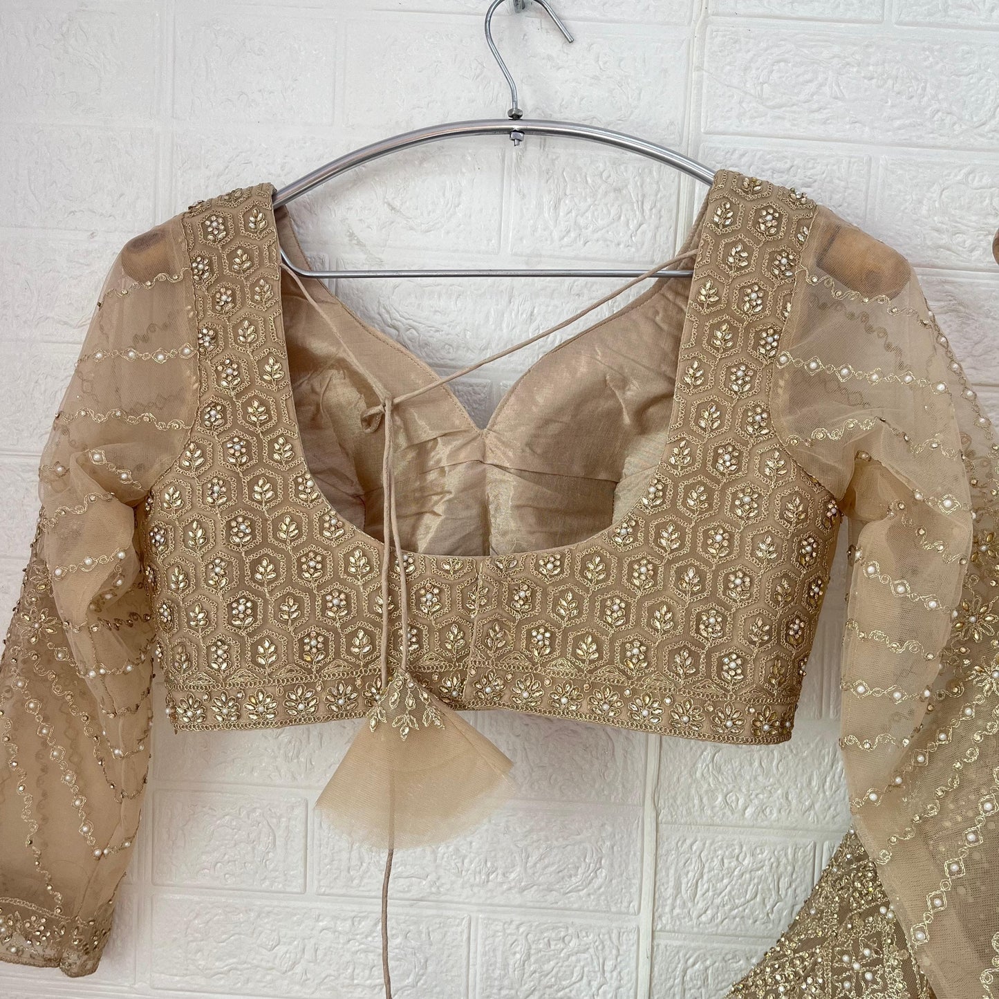 Fantastic Dark blue Ready to wear Crop Top Lehenga