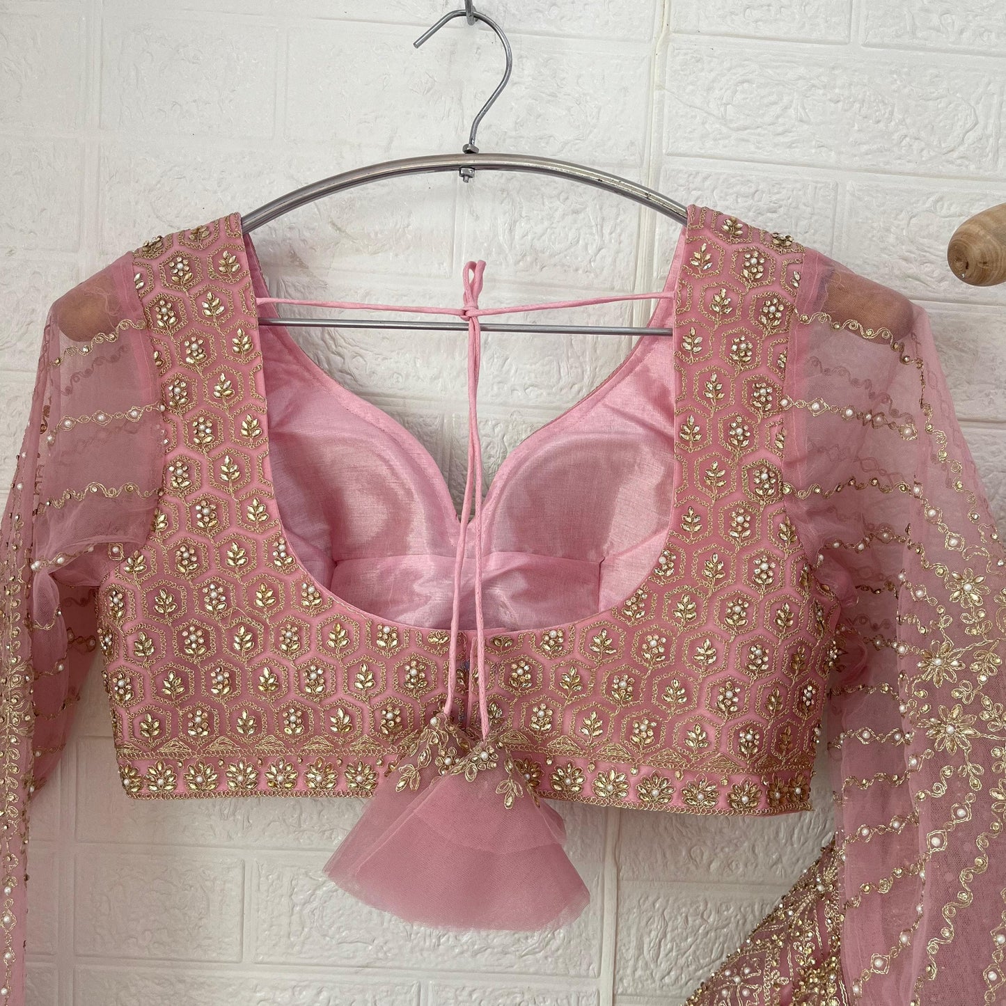 Gorgeous Lavender pink Ready to wear Crop Top Lehenga