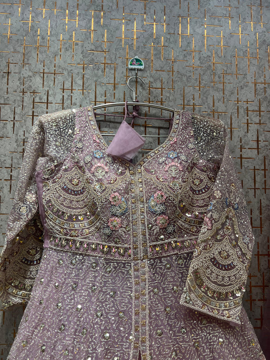 Eye Catching pink peplum Dress Lehenga