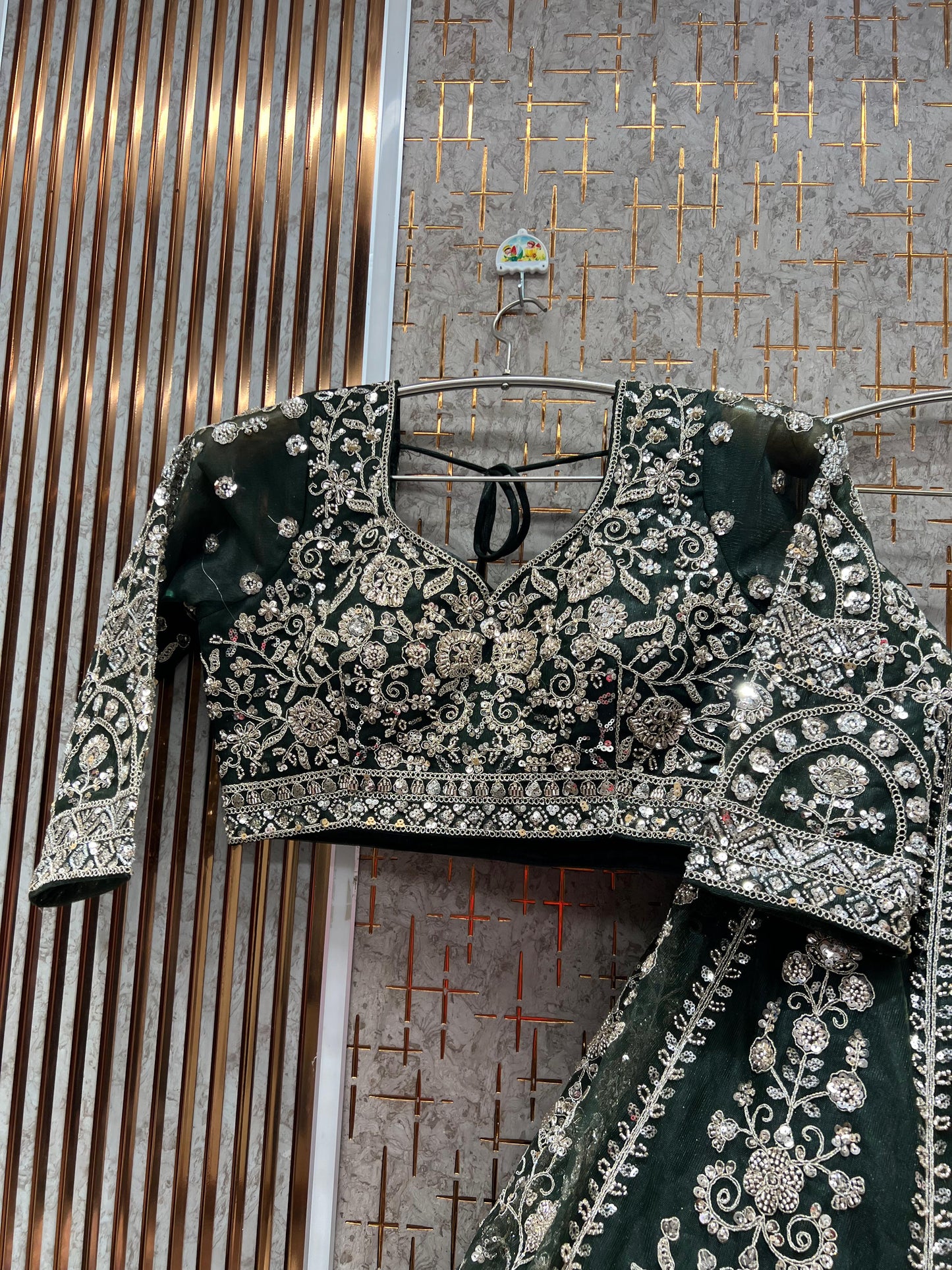 Good looking lilac Ready to wear Crop Top Lehenga