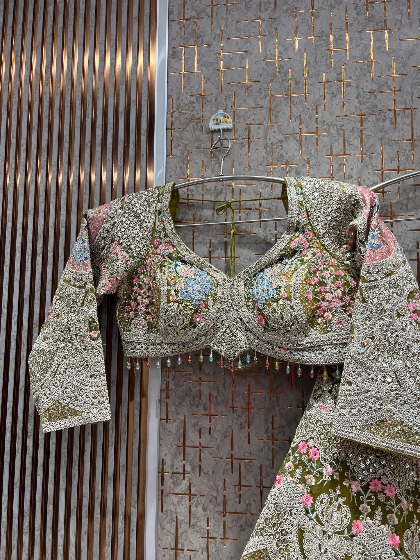 Lavishing light green Ready to Wear crop top Lehenga - Shopping World