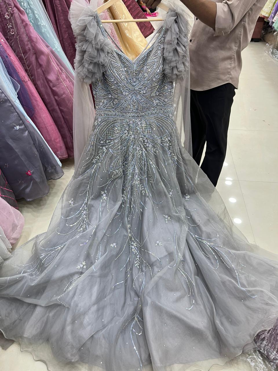 Stunning Silver grey gown