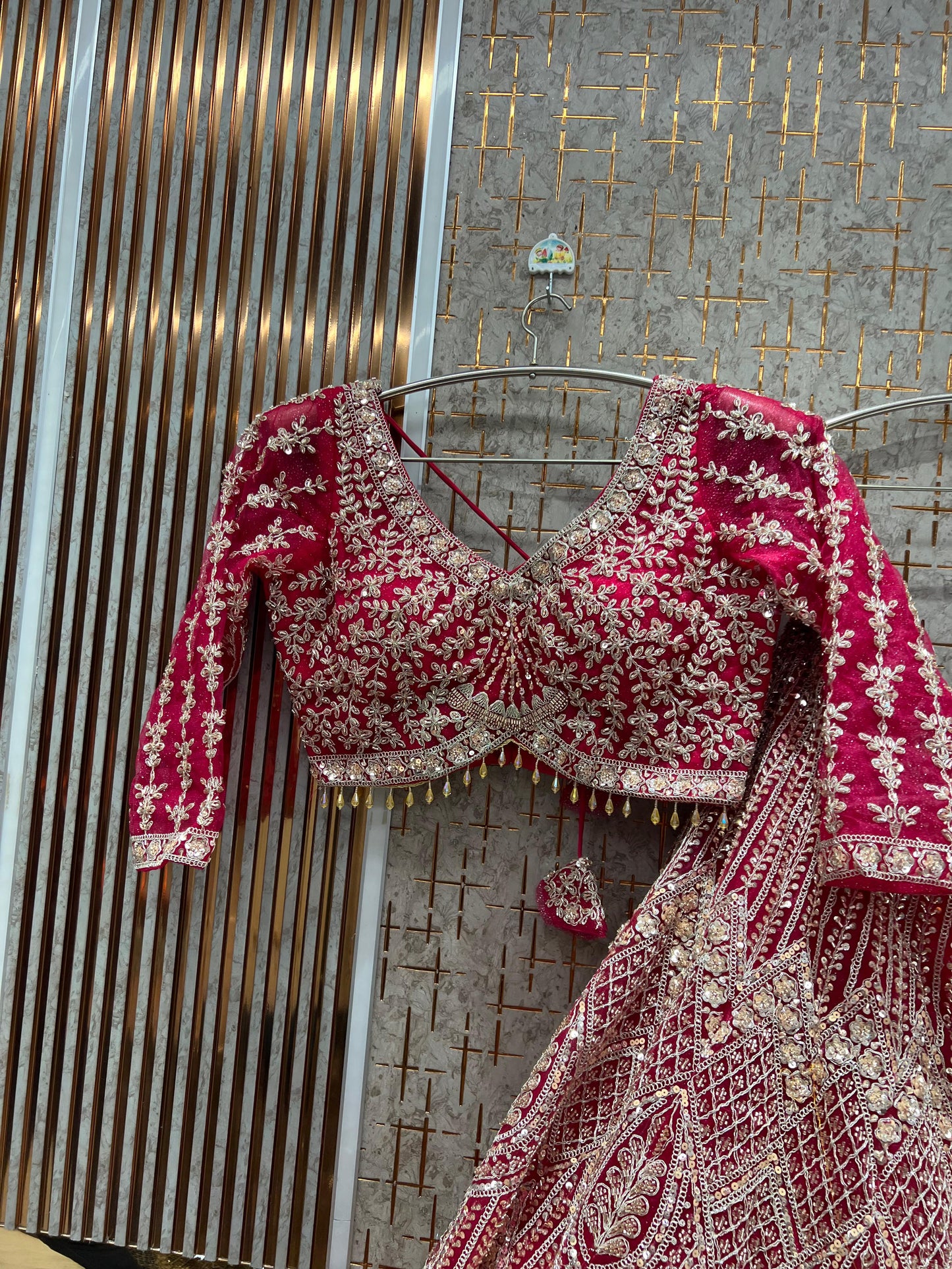 Amazing Blue ready to wear Crop top Lehenga