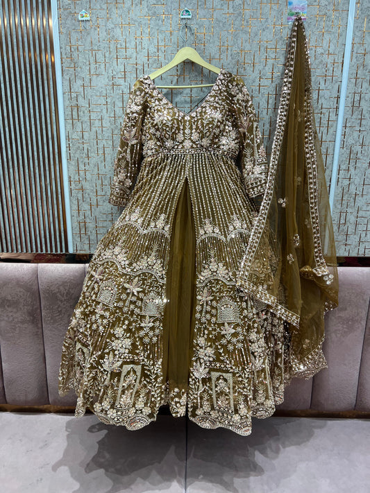 Fantastic Blue peplum long Dress Farshi Gaharara Dress Special