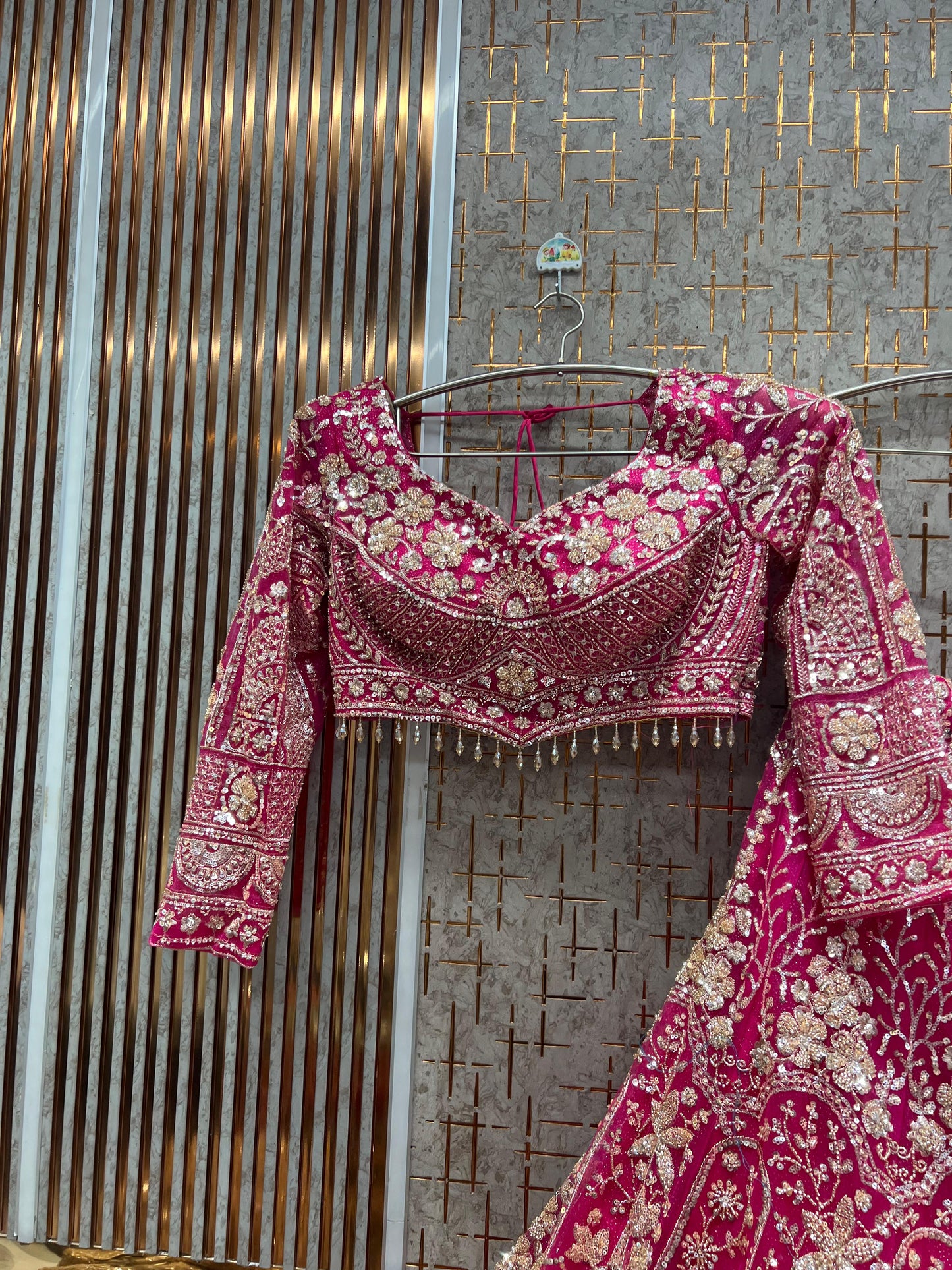 Khoobsurat Blue Crop Top Lehenga