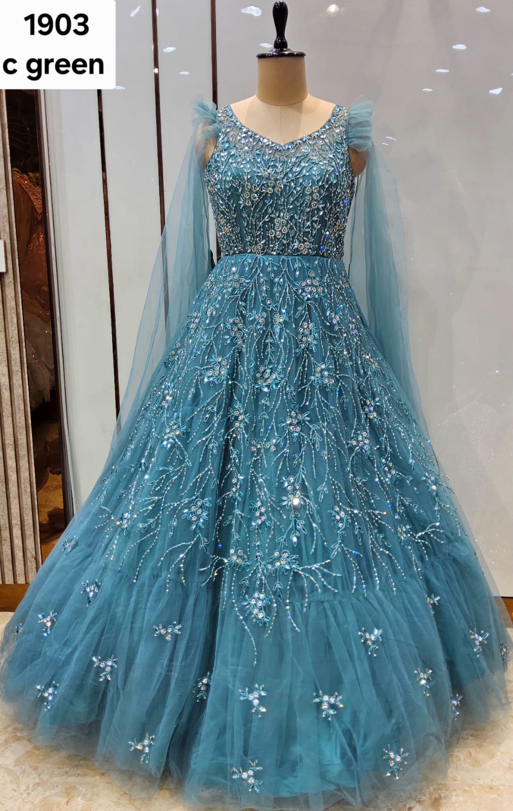 Glamorous Sea Green Gown Glamorous Sea Green Gown