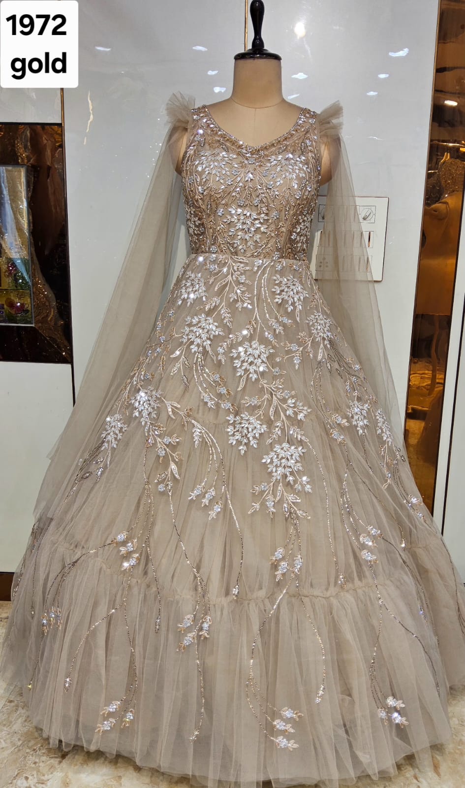 Majestic Rose gold gown