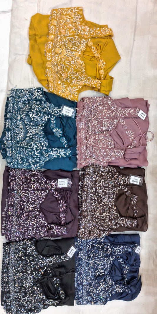 Brown Dark Blue Baby pink Black Blue Yellow haldi Mehendi drape saree dress