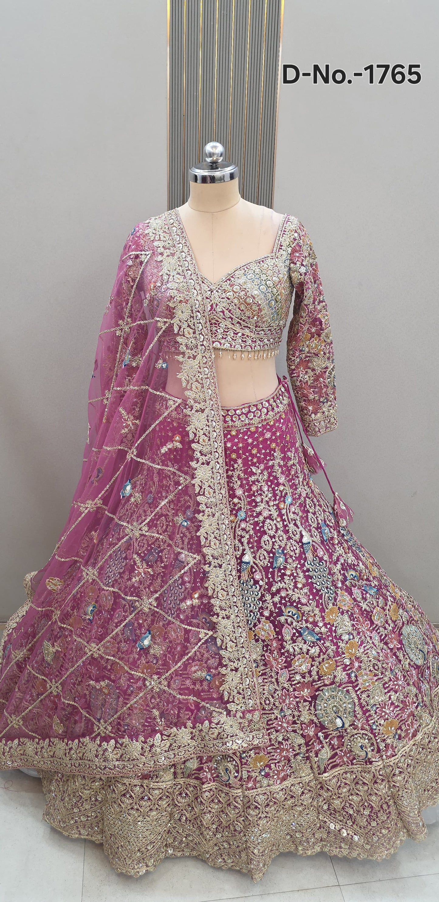 24 kali big flare heavy orange Crop Top Lehenga