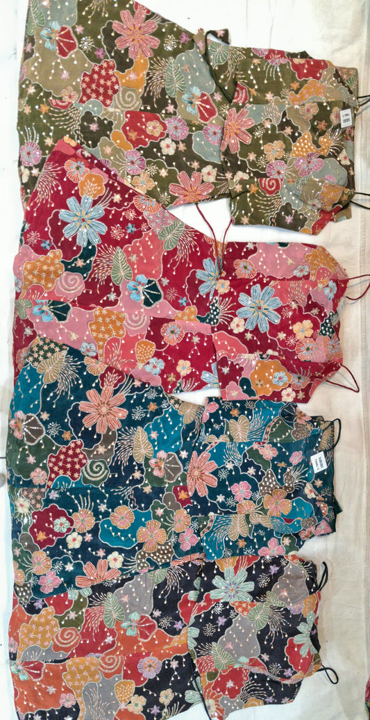 Pista Green Hot pink Sky Blue Black drape saree dress