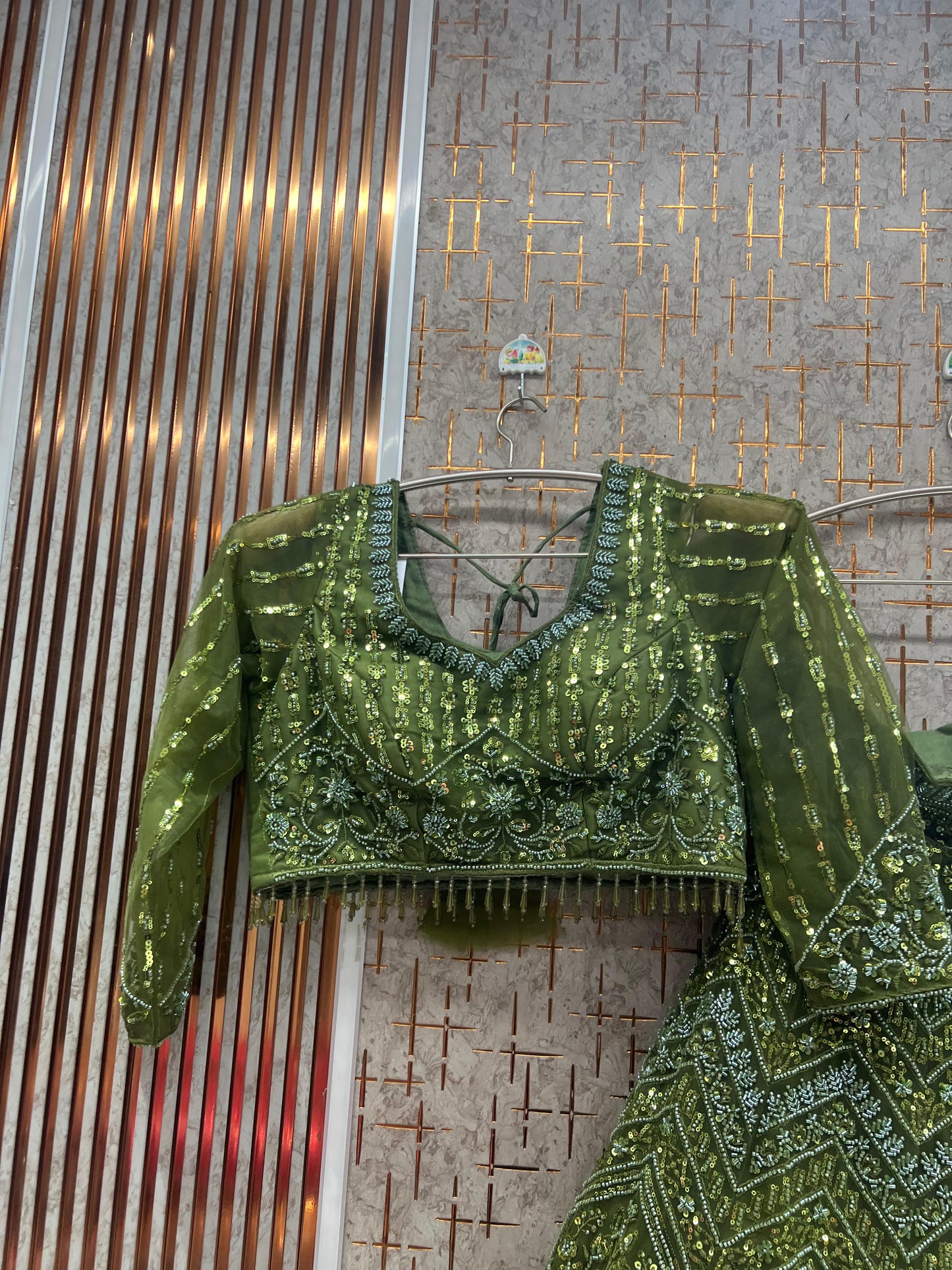 Wine Monotone Crop Top Lehenga