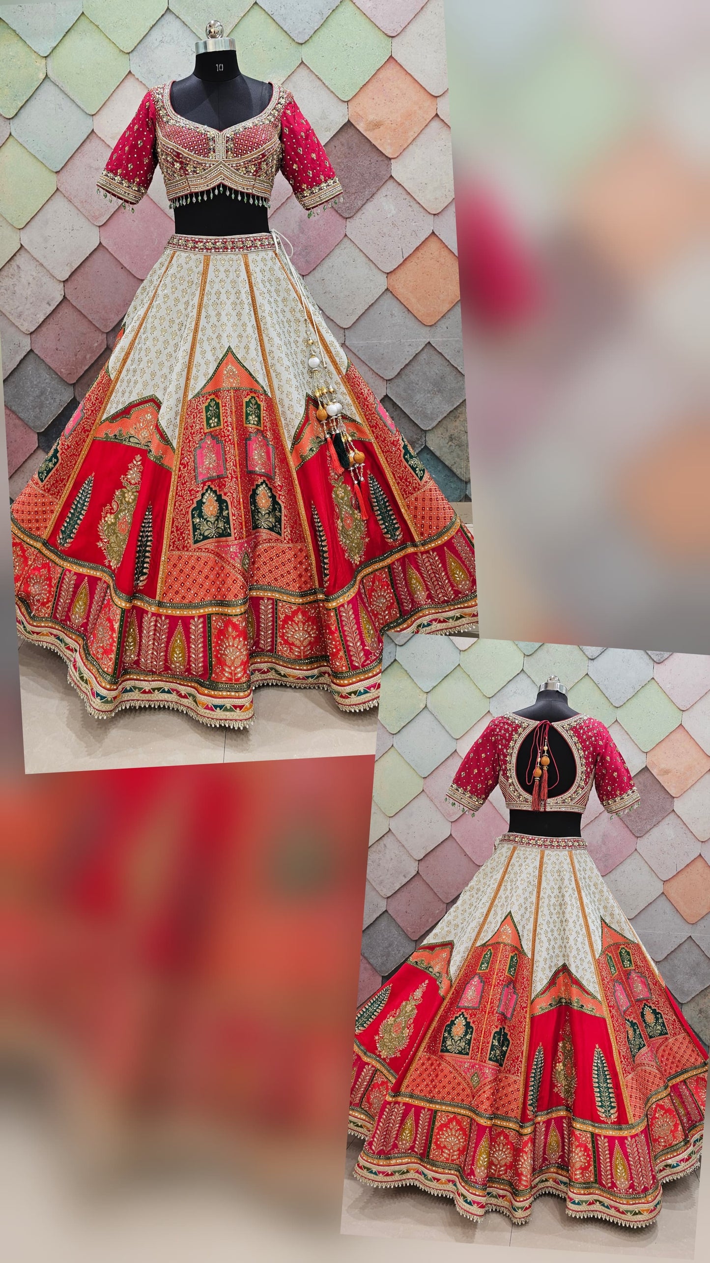 Purple Crop top Lehenga