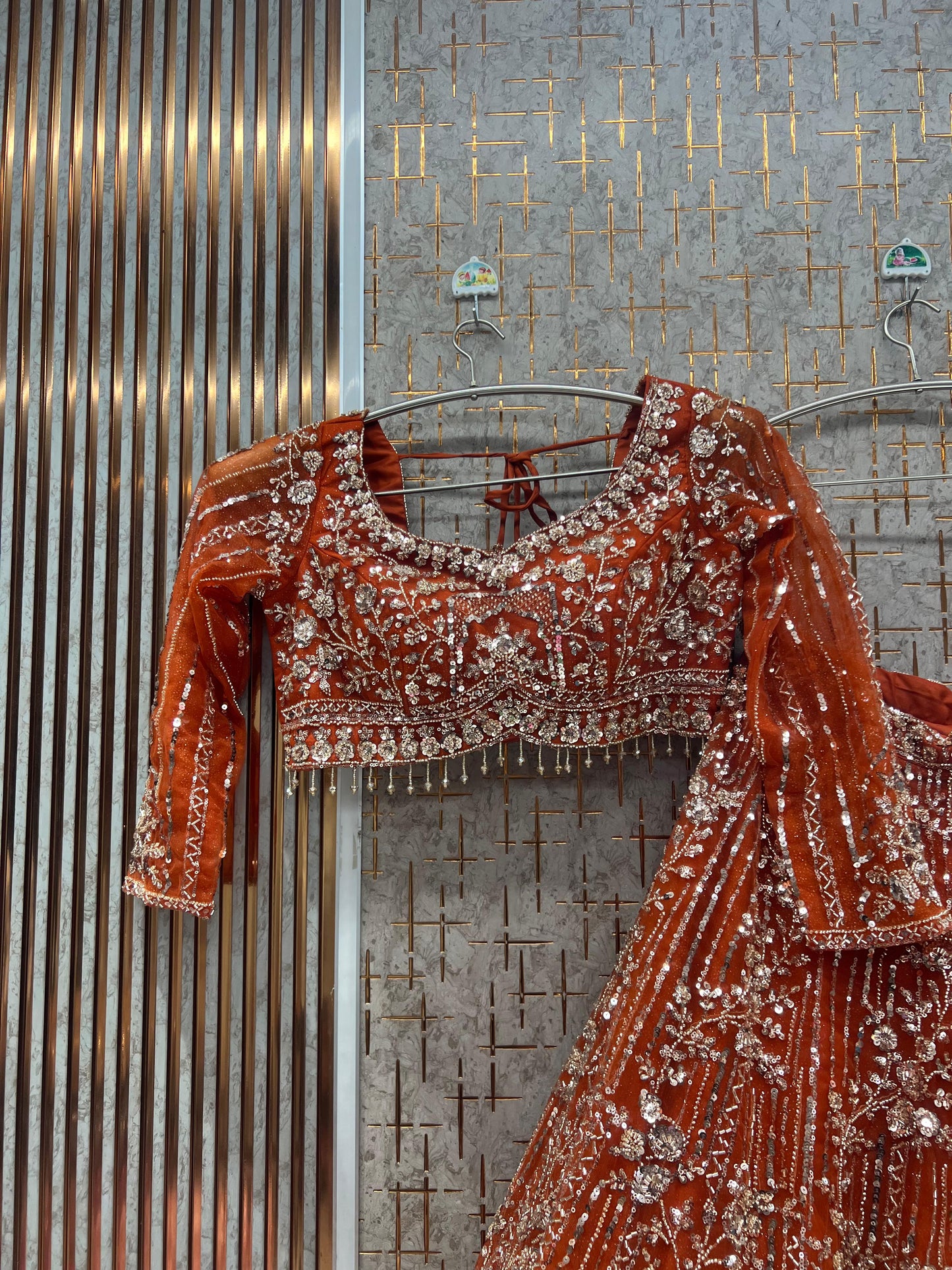 Blue star ready to wear Crop Top Lehenga